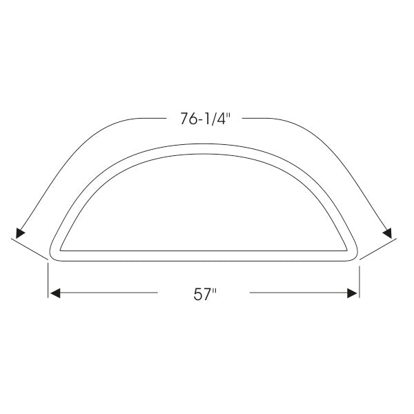 Rear Window Gasket - No Groove