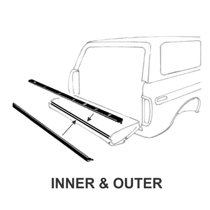 Tailgate Window Felt Weatherstrips