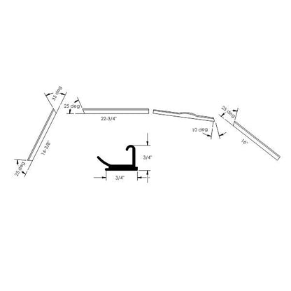 Convertible Roof Rail Weatherstrip