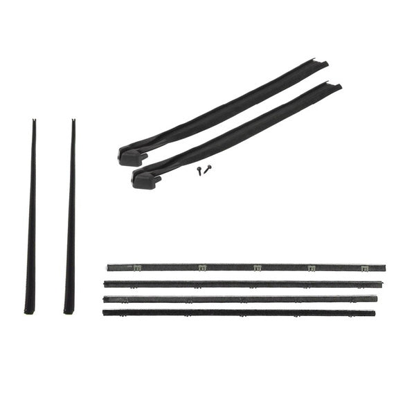 Window Felt and Run Channel Set - Chrome Bead