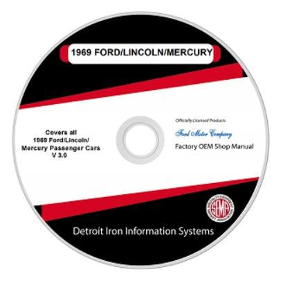 1969 Lincoln Factory Shop Manual, CD
