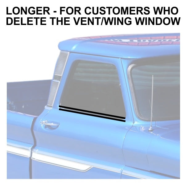 Window Felt Beltline Weatherstrips - Vent Window Delete