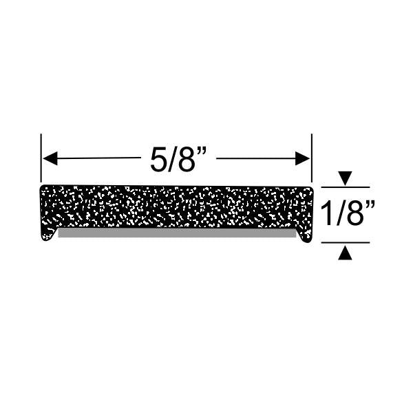 5/8" x 1/8" Rectangular Sponge Rubber Door Weatherstrip