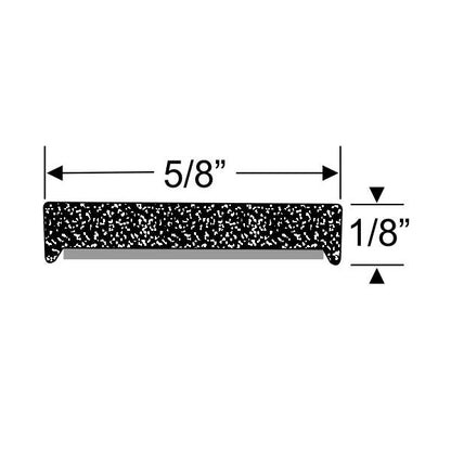 5/8" x 1/8" Rectangular Sponge Rubber Door Weatherstrip