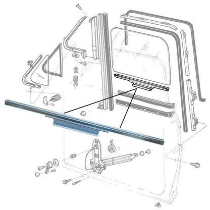 Door Glass Lift Channel - Right Side
