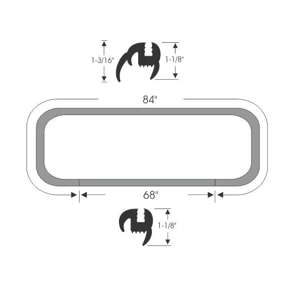 Windshield Gasket without Groove