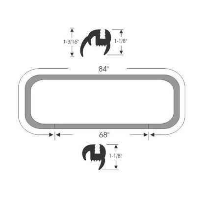 Windshield Gasket without Groove