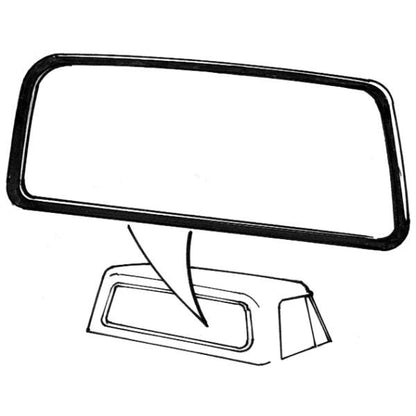 Rear Window Gasket with Trim Groove