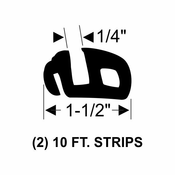 Fixed Rear Quarter Window Weatherstrip