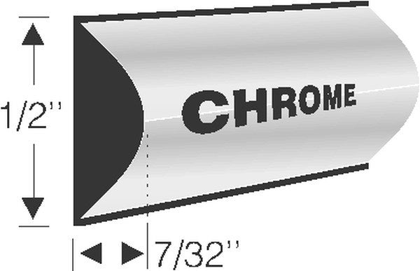 Quarter Window Lockstrip - CHROME