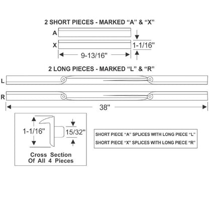 Rear Quarter Vent Window Weatherstrips