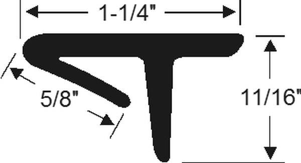 Convertible Roof Rail Weatherstrip