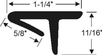 Convertible Roof Rail Weatherstrip