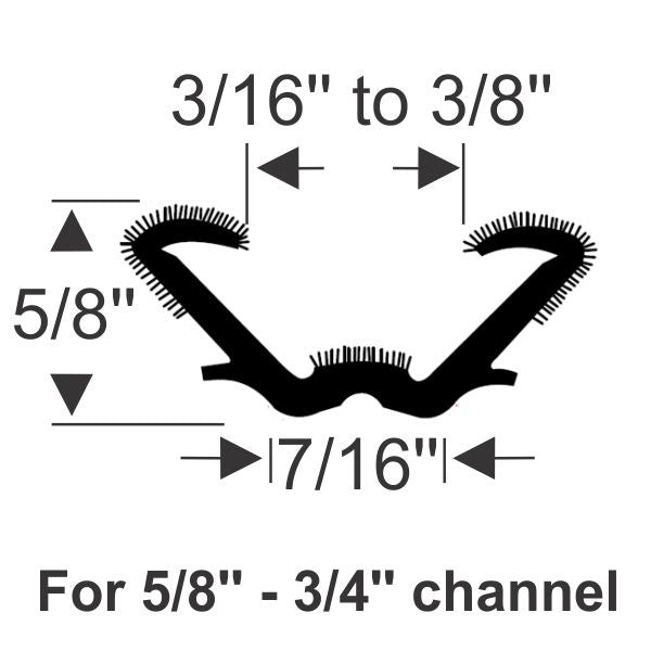 Unbeaded Rubber Run Channel