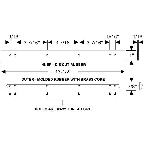 Windshield Division Bar Gasket