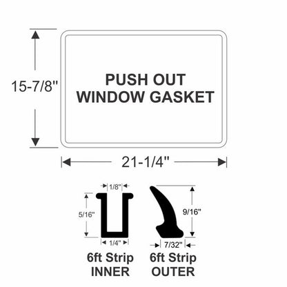 Push-Out Window Gasket Set