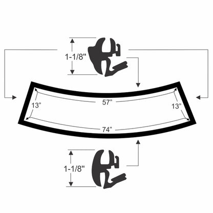 Windshield Gasket with Groove
