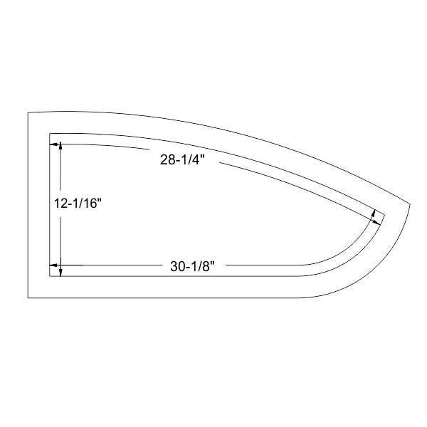 Fixed Quarter Window Gaskets - with Trim Groove