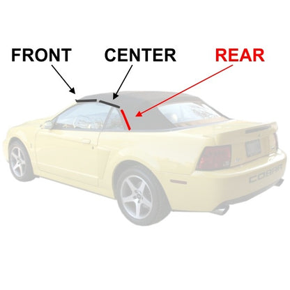 Convertible Rear Roof Rail Weatherstrip