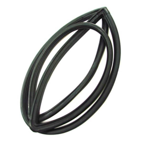 Windshield Gasket with Trim Groove for Steel Trim