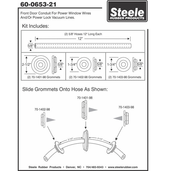 Door Conduit Set for Power Windows