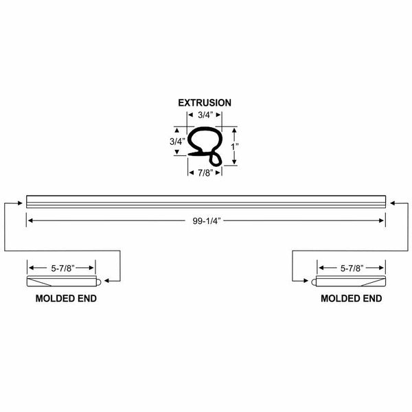 Rear Liftgate Window Weatherstrip Set