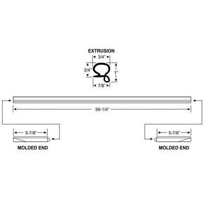 Rear Liftgate Window Weatherstrip Set