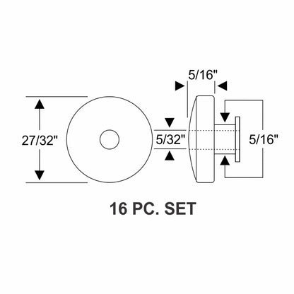 Door Hinge Bumper Set