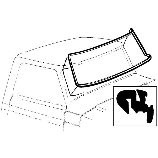 Windshield Gasket with Groove