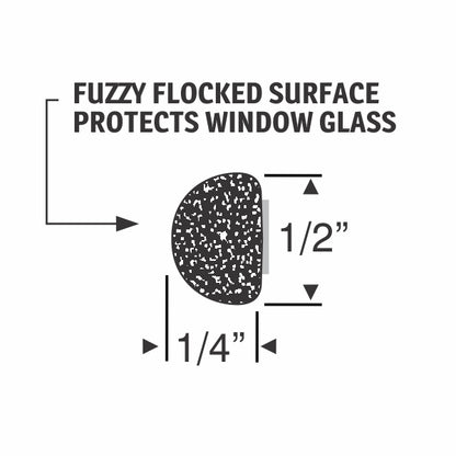 1/4" Flocked Sponge Weatherstrip
