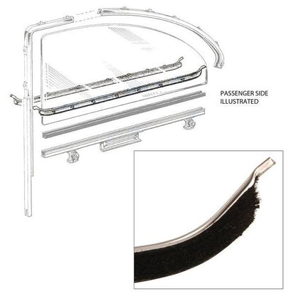 Window Felt Beltline Weatherstrip - Left Quarter Window