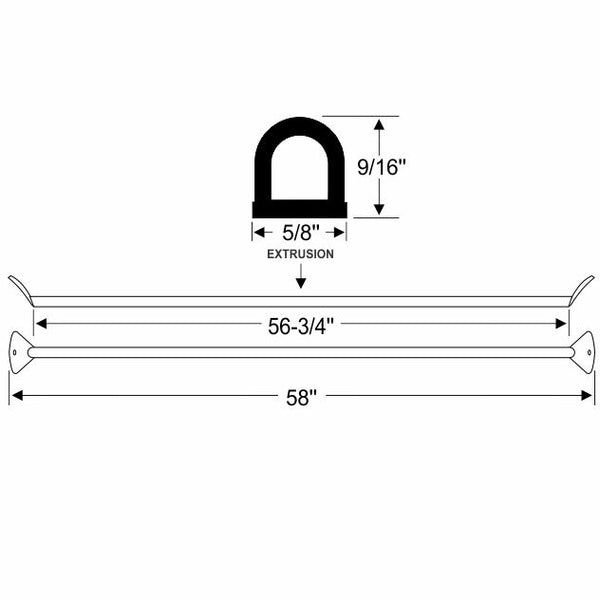 Outer Front Header Weatherstrip