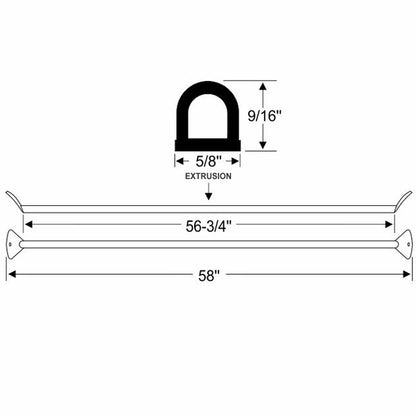 Outer Front Header Weatherstrip