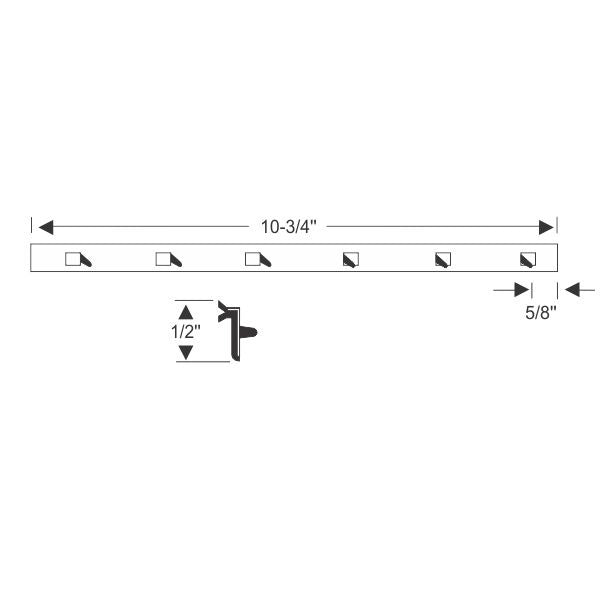 Vent division bar weatherstrip