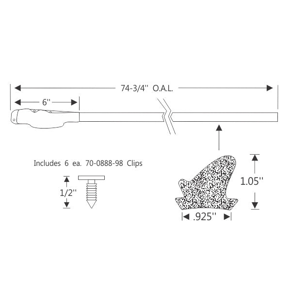 Hardtop Roof Rail Weatherstrips