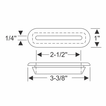 Rear Door Hinge Seals Set