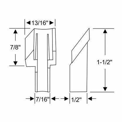 Front Door Vent Window Upper Bumpers