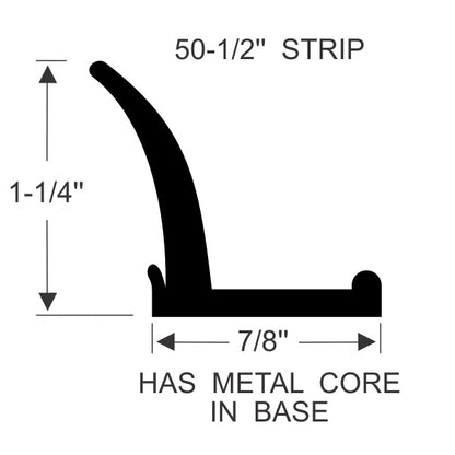 Hood to radiator weatherstrip