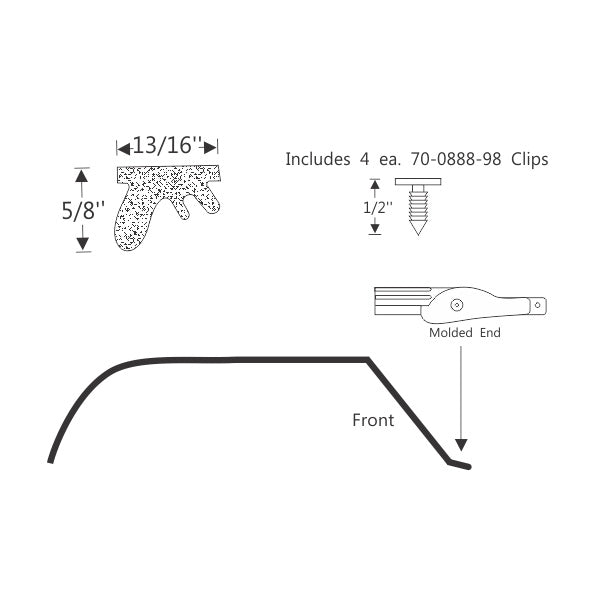 Hardtop Roof Rail Weatherstrips
