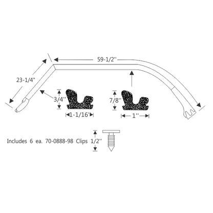 Hardtop Roof Rail Weatherstrips