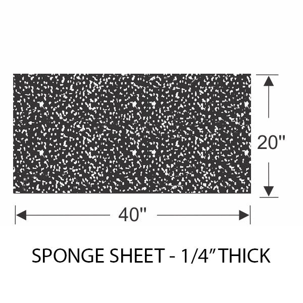 1/4" Thick EPDM Sponge Rubber Sheet