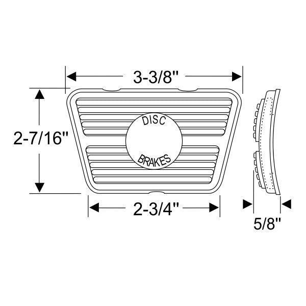 Brake Pedal Pad - Manual w/Disc Brakes