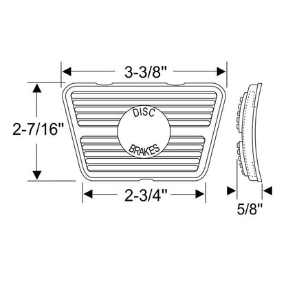 Brake Pedal Pad - Manual w/Disc Brakes