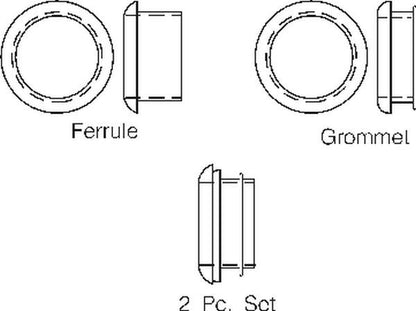 Trunk Decklid Handle Bezel Ferrule and Grommet