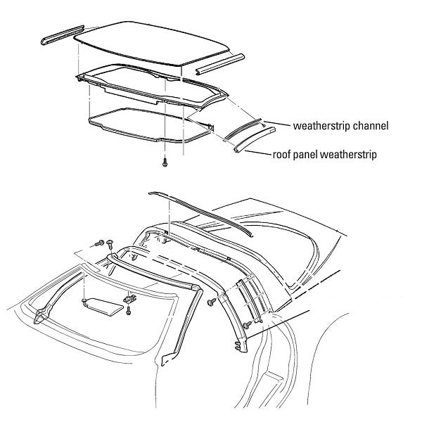 Removable Hardtop Roof Side Rail Weatherstrips