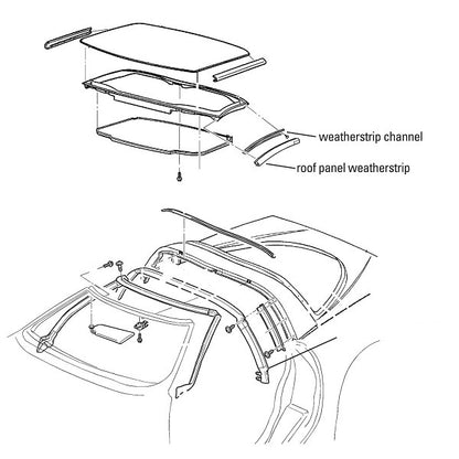 Removable Hardtop Roof Side Rail Weatherstrips