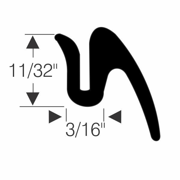 Fender Skirt Edge Weatherstrip