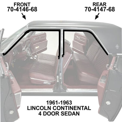 Rear Door Roof Rail Weatherstrips