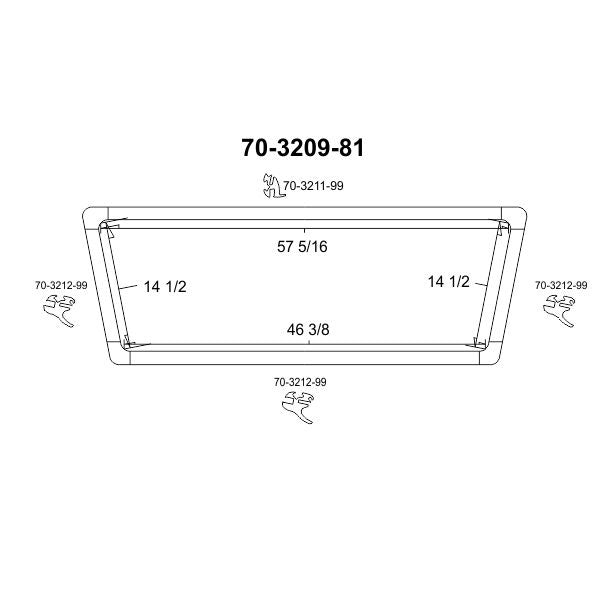 Rear Window Gasket Set