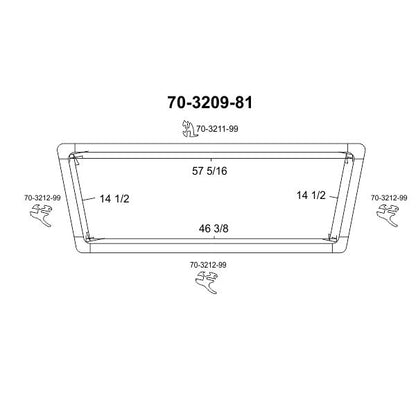Rear Window Gasket Set